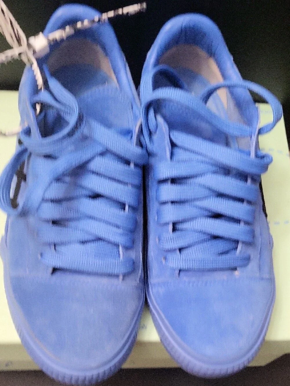 Off-White Blue Suede Sneakers